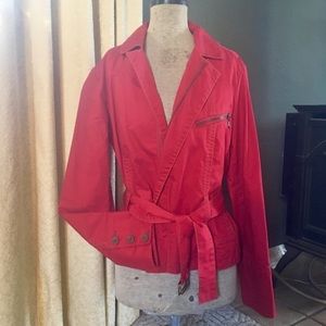 CAbi Red short trench coat